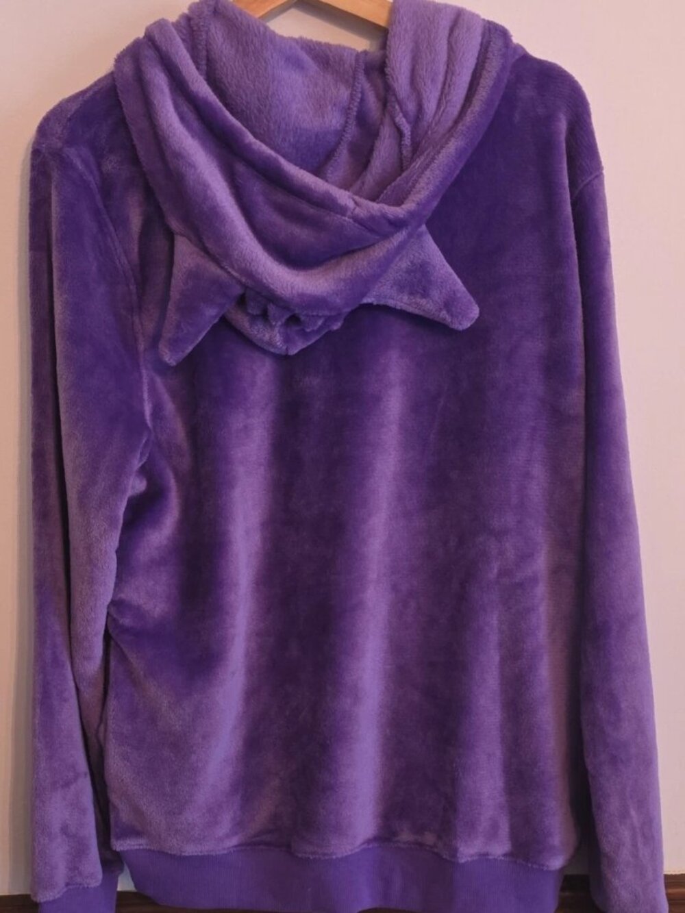 Pokemon Gengar Plush Purple Hoodie 3D Ears Cosplay Medium NWT - Picture 2 of 6